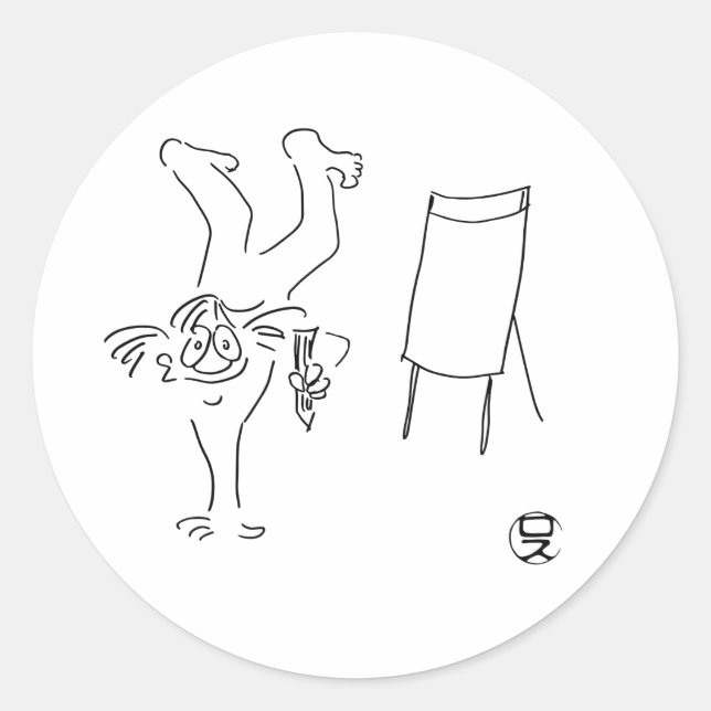 Round sticker Pippi Langstrumpf (Front)