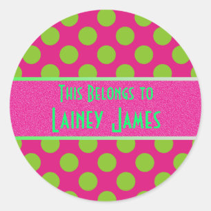 Round Sticker-This Book Belongs To Classic Round Sticker