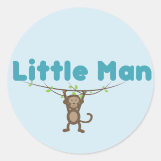 Round sticker with monkey design
