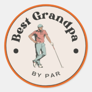 Round Stickers  - Best Grandpa by Par