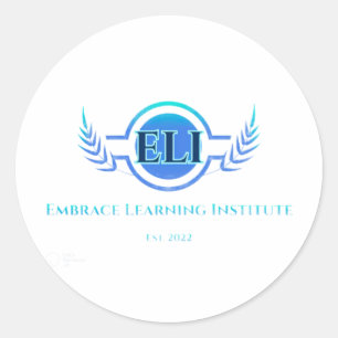 Round Stickers - Embrace Learning Institute Logo