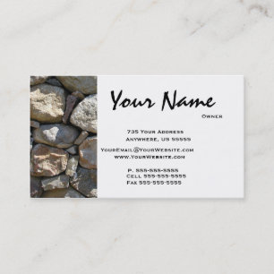 Round  Stone Masonry Business Cards