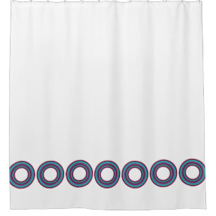 Round Stripes Frame IV + your ideas Shower Curtain