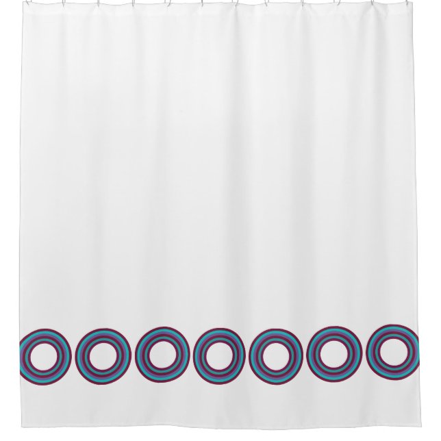 Round Stripes Frame IV + your ideas Shower Curtain (Front)