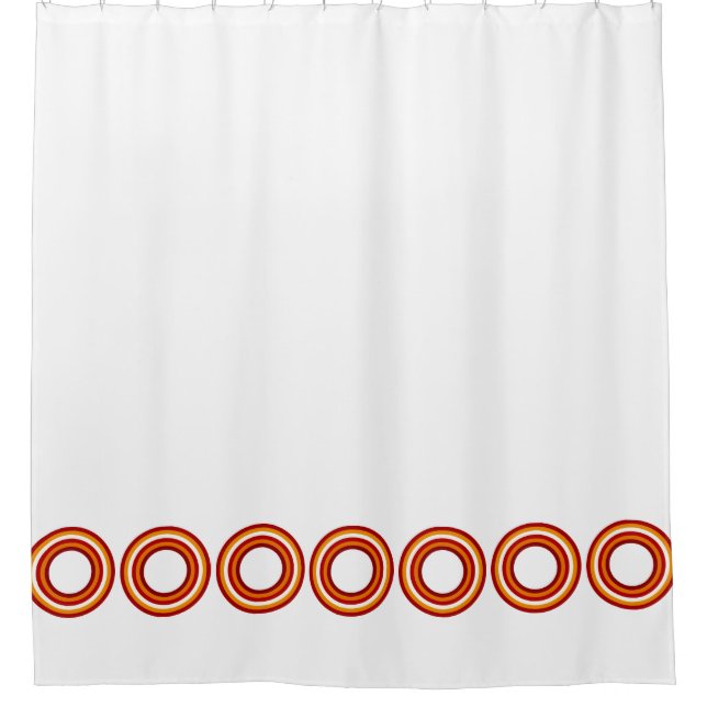Round Stripes Frame VI + your ideas Shower Curtain (Front)