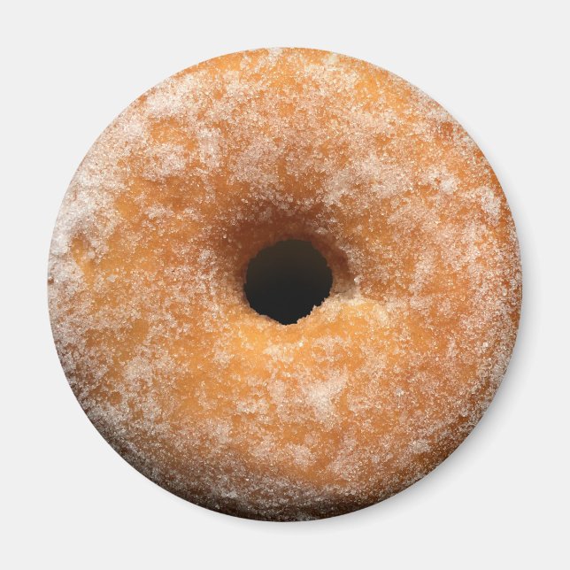 Round sugar-coated doughnut magnet (Front)