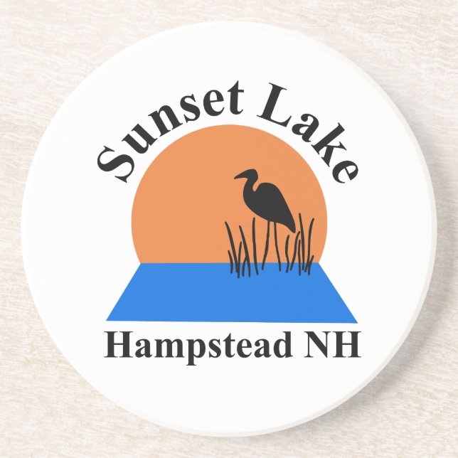 Round Sunset Lake Coaster (Front)