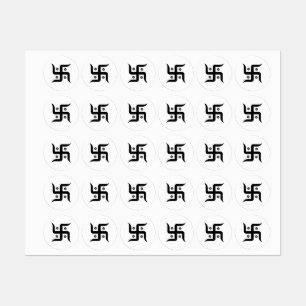 Round Swasthik Stickers