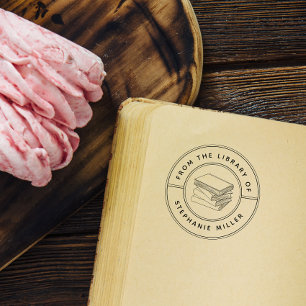 Round Teacher From The Library Of Self-inking Stam Self-inking Stamp