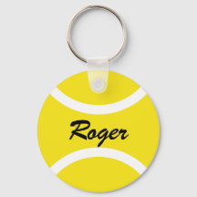 Round tennis ball keychain | Personalizable name