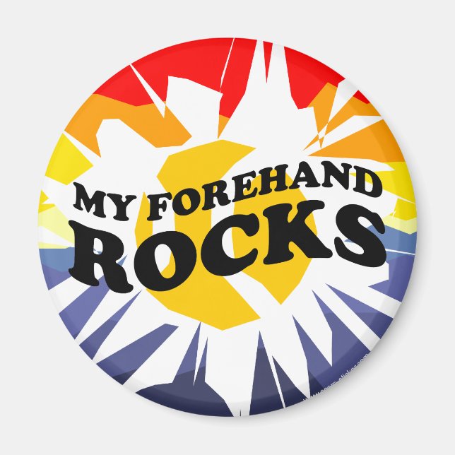 Round Tennis Magnets - with tennis ball design (Front)