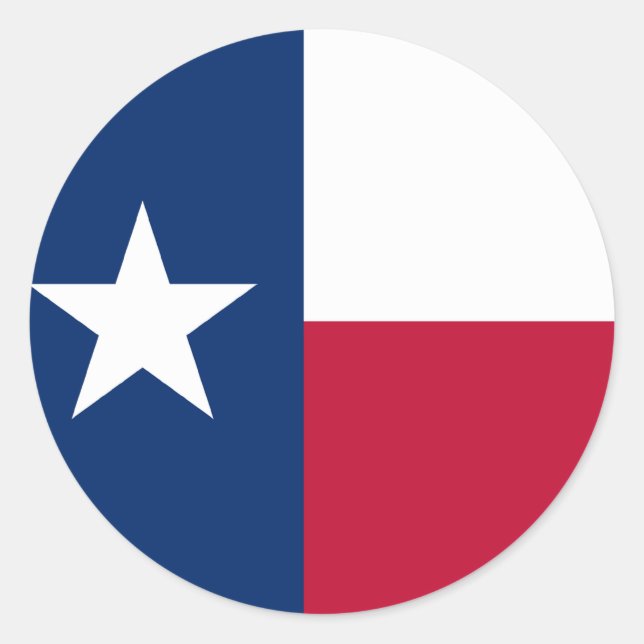 Round Texas Flag Classic Round Sticker (Front)