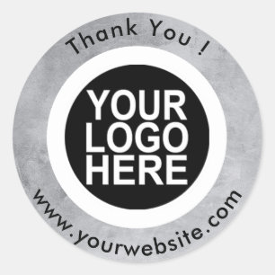 Round Thank You Stickers Business Logo Promotional
