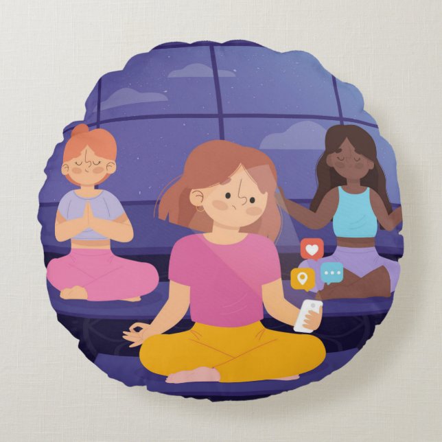 Round Throw Pillow (16") (Front)