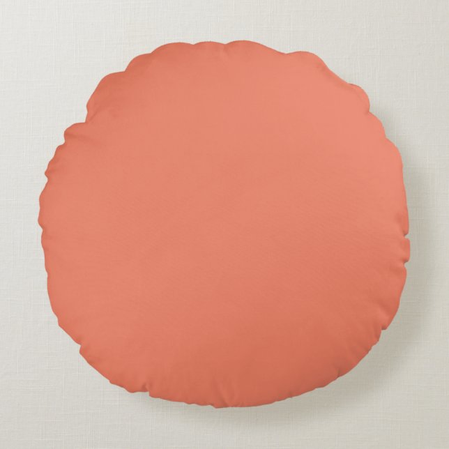 Round Throw Pillow | Coral Accent Décor (Front)