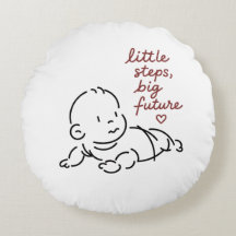 Round Throw Pillow – Cute Minimalist Nursery Decor