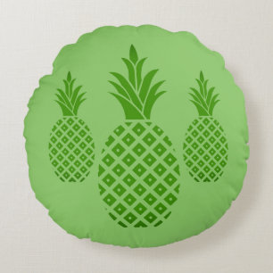 Round Throw Pillow-Pineapples Cushion