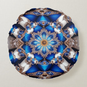 Round Throw Pillow with Argentinian Colours