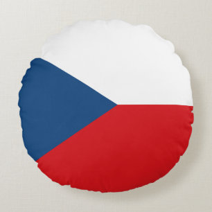 Round Throw Pillow with flag of Czechia