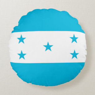 Round Throw Pillow with flag of Honduras