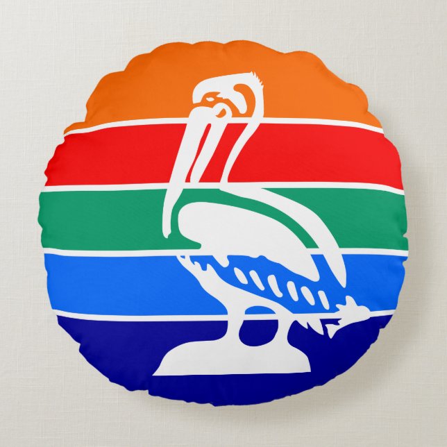 Round Throw Pillow with flag of St. Petersburg (Front)