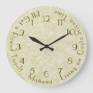 Round Too-It Backward Clock Customisable