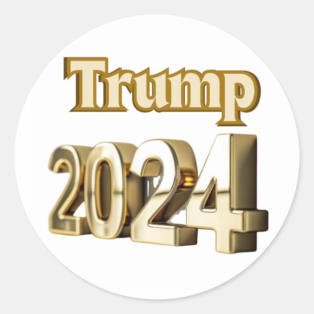 Round Trump2024 Sticker  (Front)