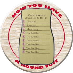 Round Tuit Car Mat