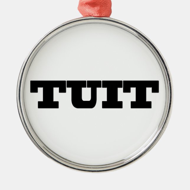 Round Tuit Metal Tree Decoration (Front)