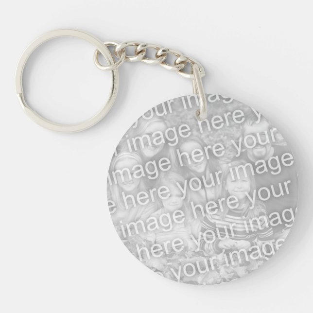 Round two sided photo keychain | Double side image (Front)