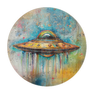 Round UFO UAP  Cutting Board