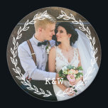 Round Vintage Frame Monogrammed Photo Magnet<br><div class="desc">Beautiful personalised photo design perfect for mother's day,  as a wedding or anniversary gift,  graduation gift,  etc.</div>