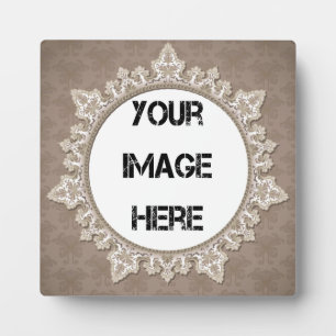 Round Vintage Lace  Art Plaque