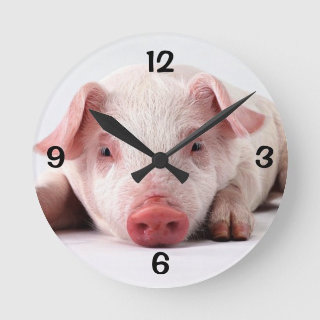 Round Wall Clock/Pig Round Clock (Front)