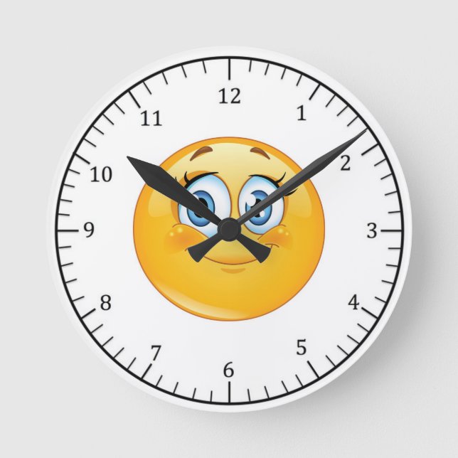 Round Wall Clock/Pink Face Clock (Front)