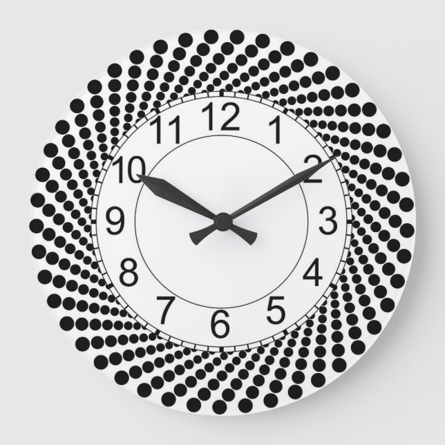Round wall clock with black dots (Front)
