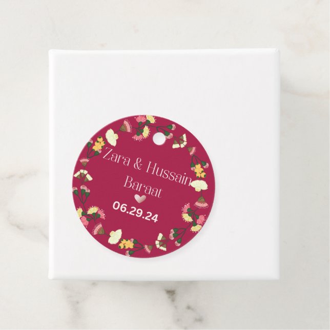Round wedding Favour Tags (In Situ)