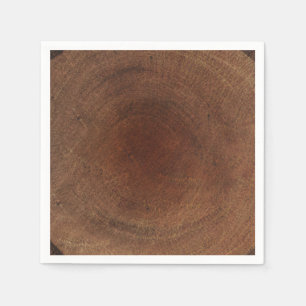 Round Wood Tree Trunk Bark Rustic Nature Natural Napkin