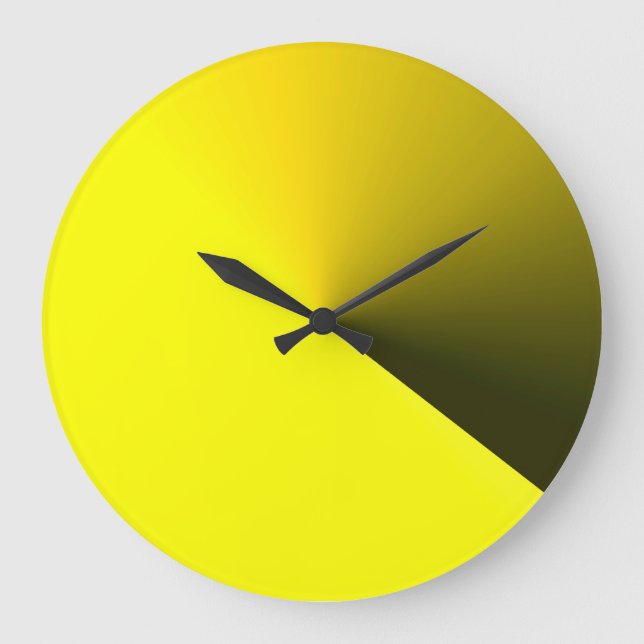 Round Yellow Wall Clock for Home Decorations (Front)