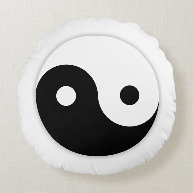 Round Yin Yang Throw pillow (Front)