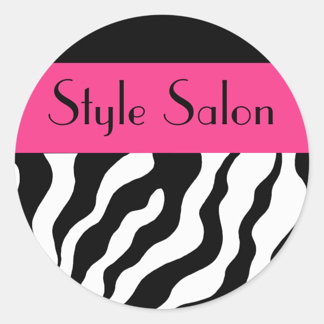 Round Zebra Stickers (Front)