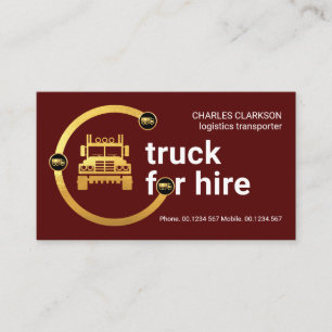 Roundabout Intersection Truck Transport Route Business Card