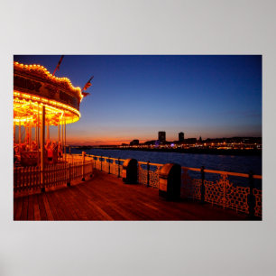 Roundabout on Brighton Pier Poster