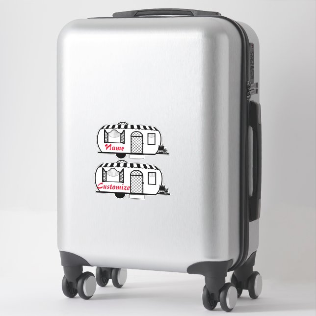 Rounded Caravan Trailer Thunder_Cove (Suitcase)
