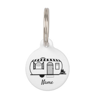 Rounded Caravan Trailer Thunder_Cove Pet Tag