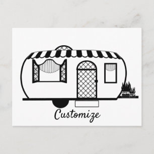 Rounded Caravan Trailer Thunder_Cove Postcard