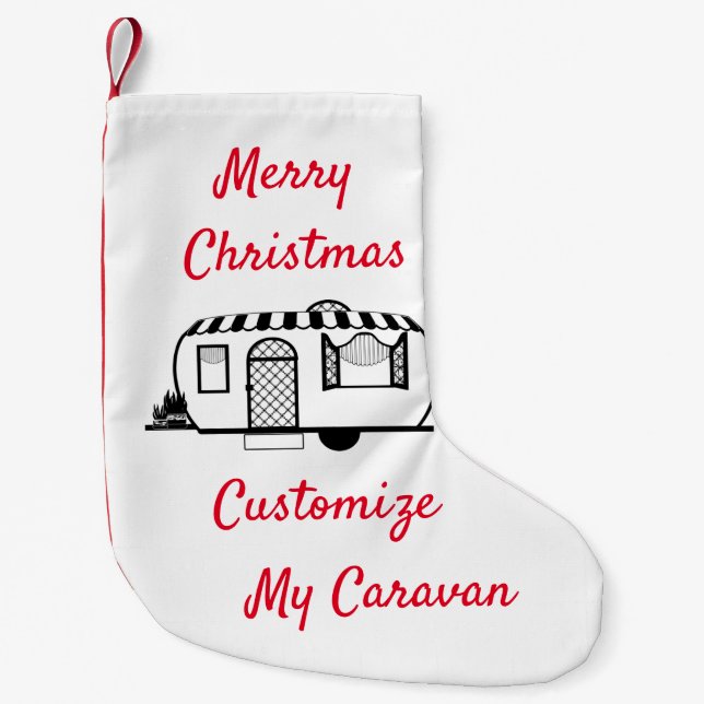 Rounded Caravan Trailer Thunder_Cove  Small Christmas Stocking (Front)