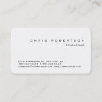 Rounded Corner Black White Business Card