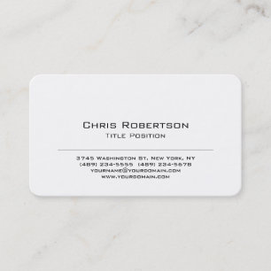 Rounded Corner Black White Charming Business Card