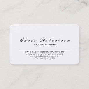 Rounded Corner Black White Charming Business Card